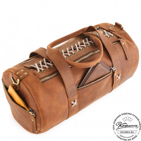  Кожаная сумка "Тайлер" (коричневый крейзи) 